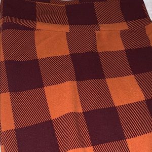 Lularoe Orange Plaid Cassie